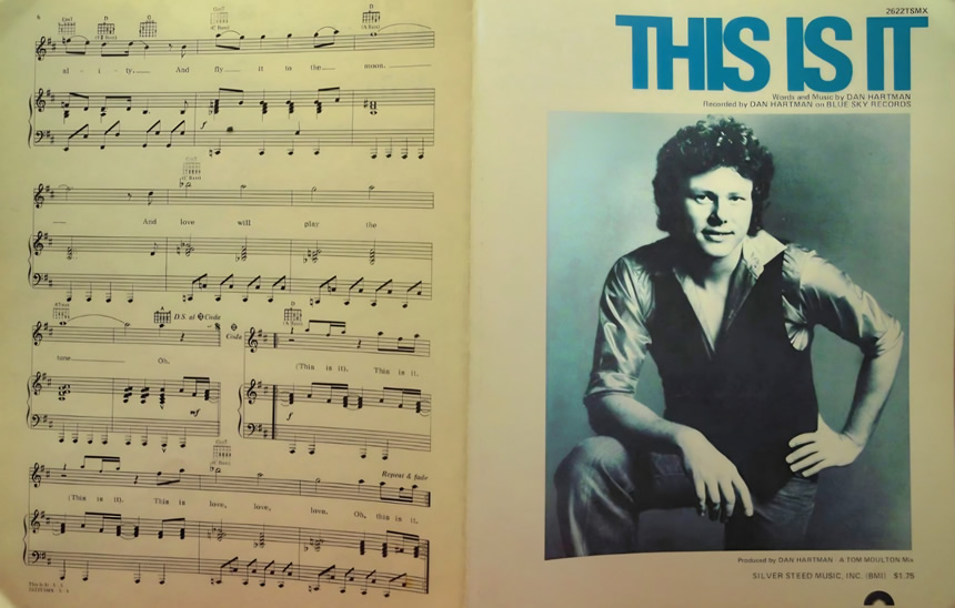 Dan Hartman This Is It Sheet Music